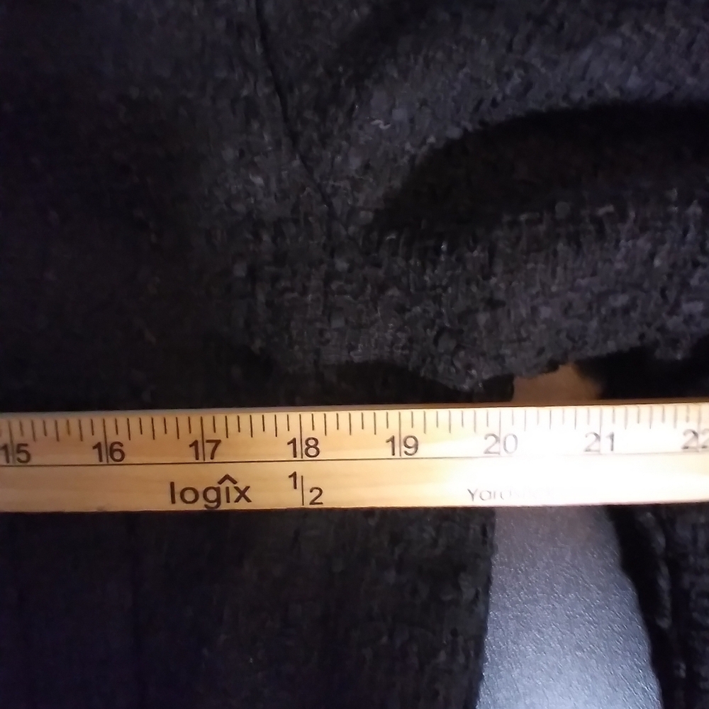 Lascana Black Button-Up Jacket Cropped Front Pockets Size 6 Business Casual - Picture 9 of 10